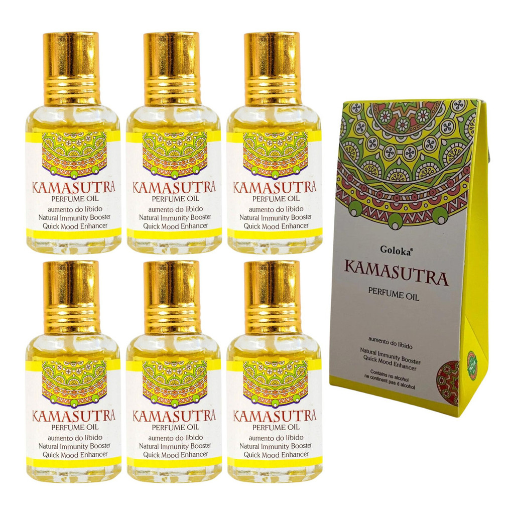 Óleo Perfumado Indiano Goloka Kamasutra 6un.10ml - Libido