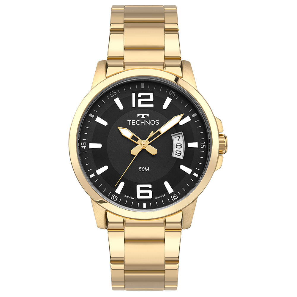 Relógio Technos Masculino Racer Basico Dourado - 2315LAS/1P em Oferta na Shopee