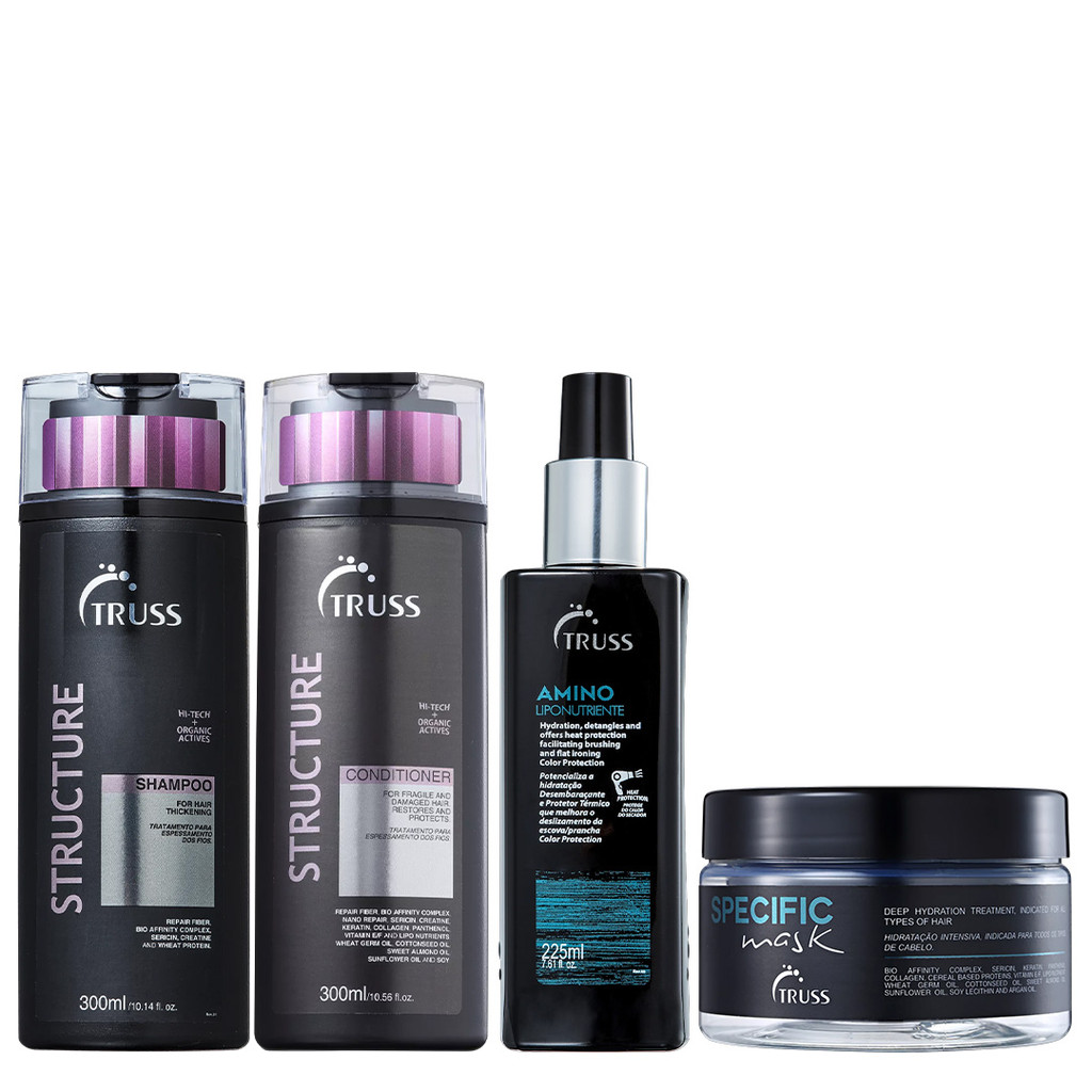 Truss Structure Kit Shampoo Condicionador Specific Mask e Amino 225ml