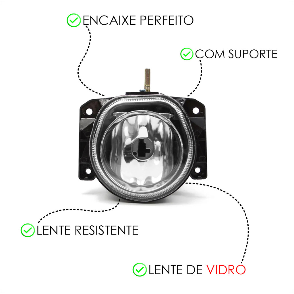 Kit Farol De Milha Neblina Auxiliar Palio Attractive G5 2012 2013 2014 2015 2016 2017 2018