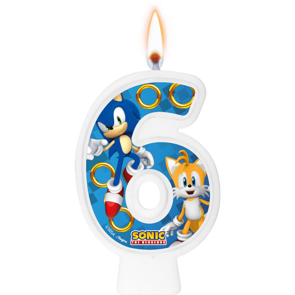 Vela 6 Anos Decoração Sonic Festa Aniversário infantil em Oferta na Shopee