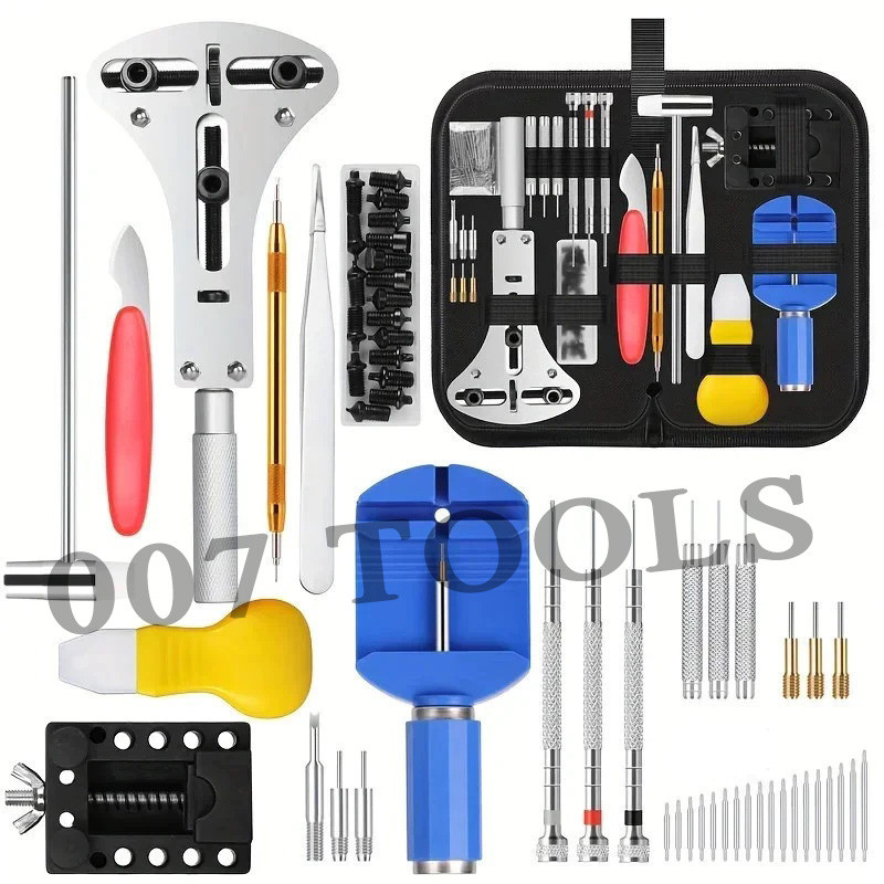 Conjunto De 147 Peças Kit De Reparo De Relógio Kit Completo De Ferramentas Para Relojoeiro