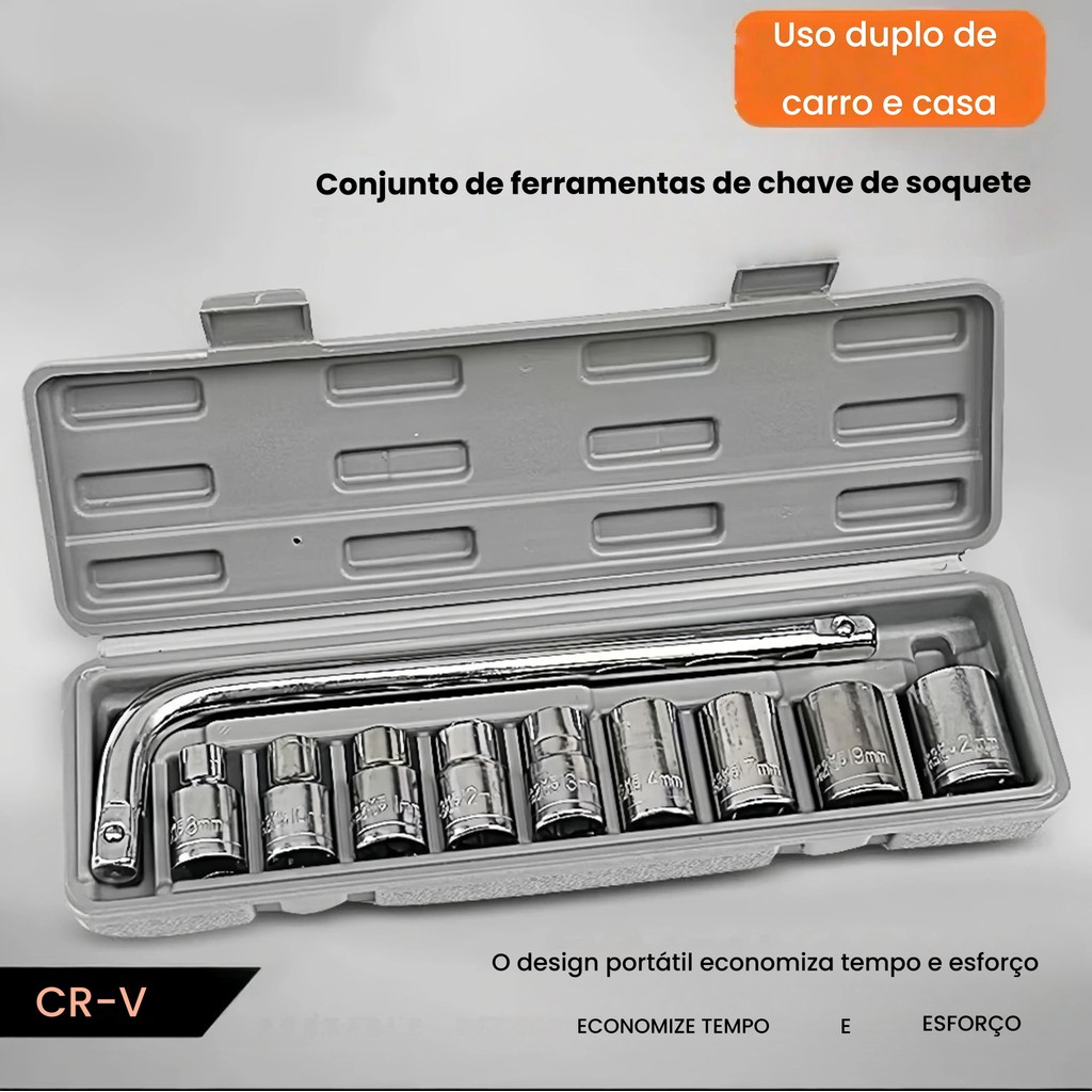 KIT10 Ferramentas com10 Peças Chave L Soquete De Boca com Estojo em Oferta na Shopee