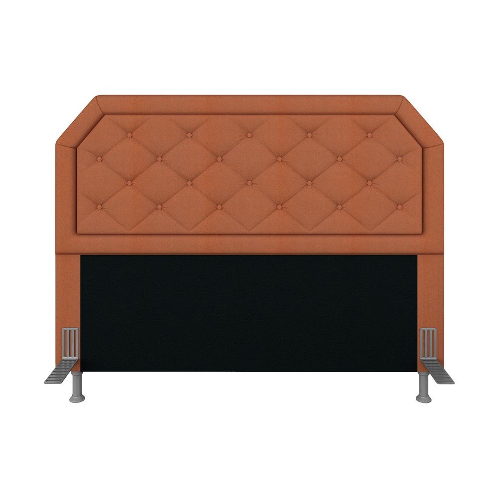 Cabeceira Estofada Cama Box Queen Florença Suede Terracota - Móveis Arapongas em Oferta na Shopee