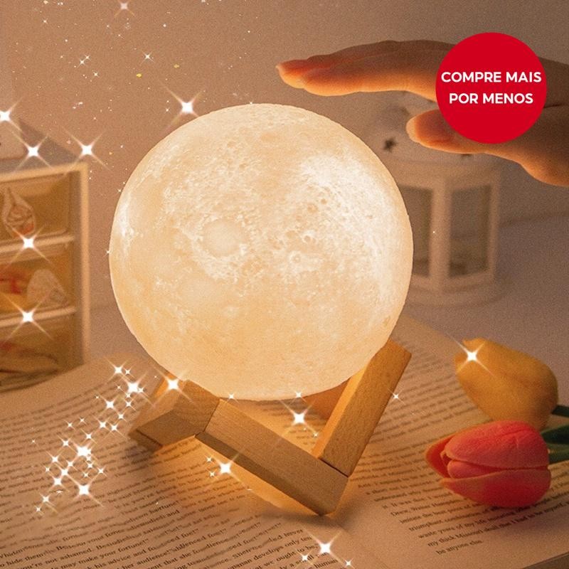 Luz Ins De Claro/Lâmpada De Mesa LED Em Forma De Lua 3D Para Decoração De Cabeceira