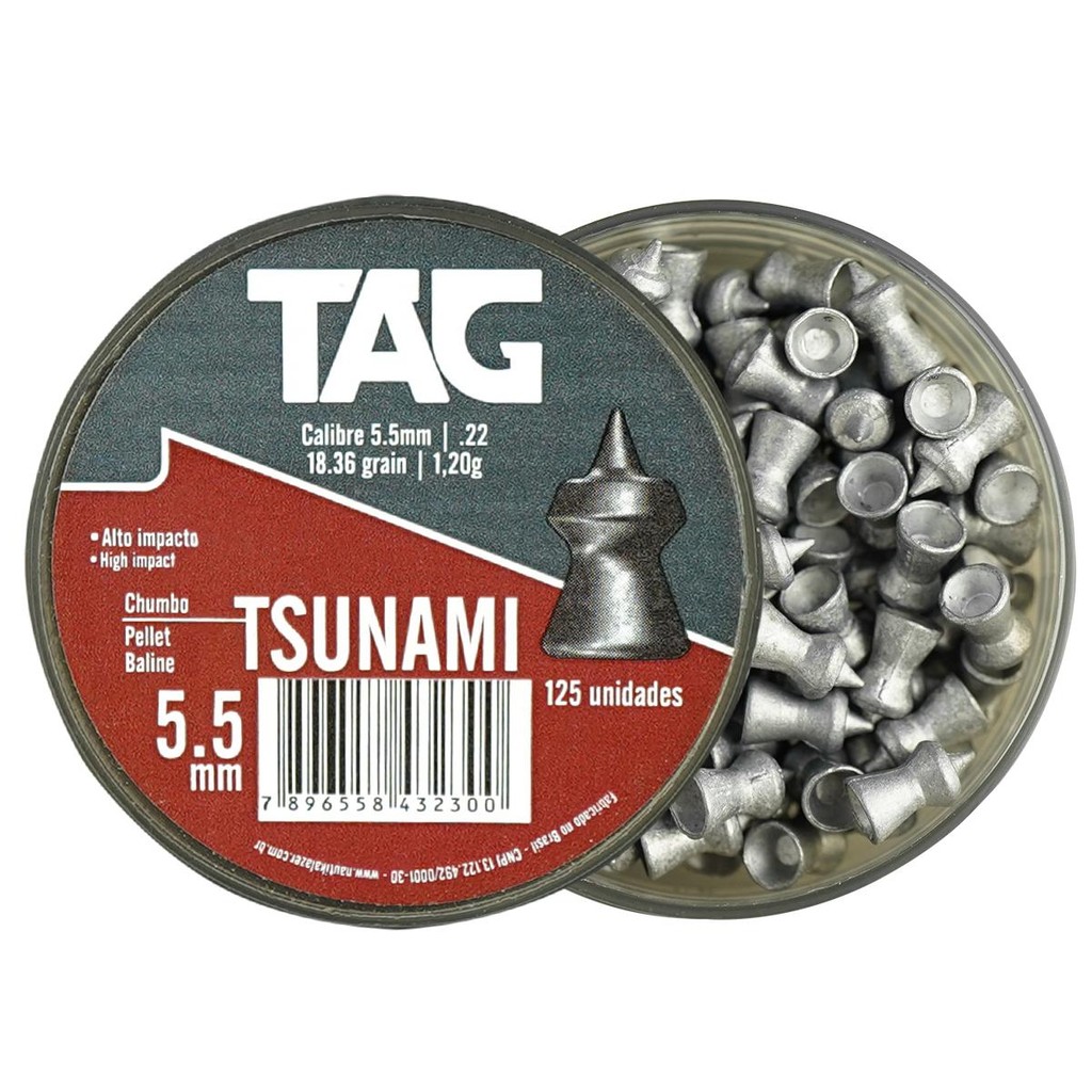 CHUMBINHO TSUNAMI 5.5MM 18,36GR 125UN. NAUTIKA - Sports & Outdoors