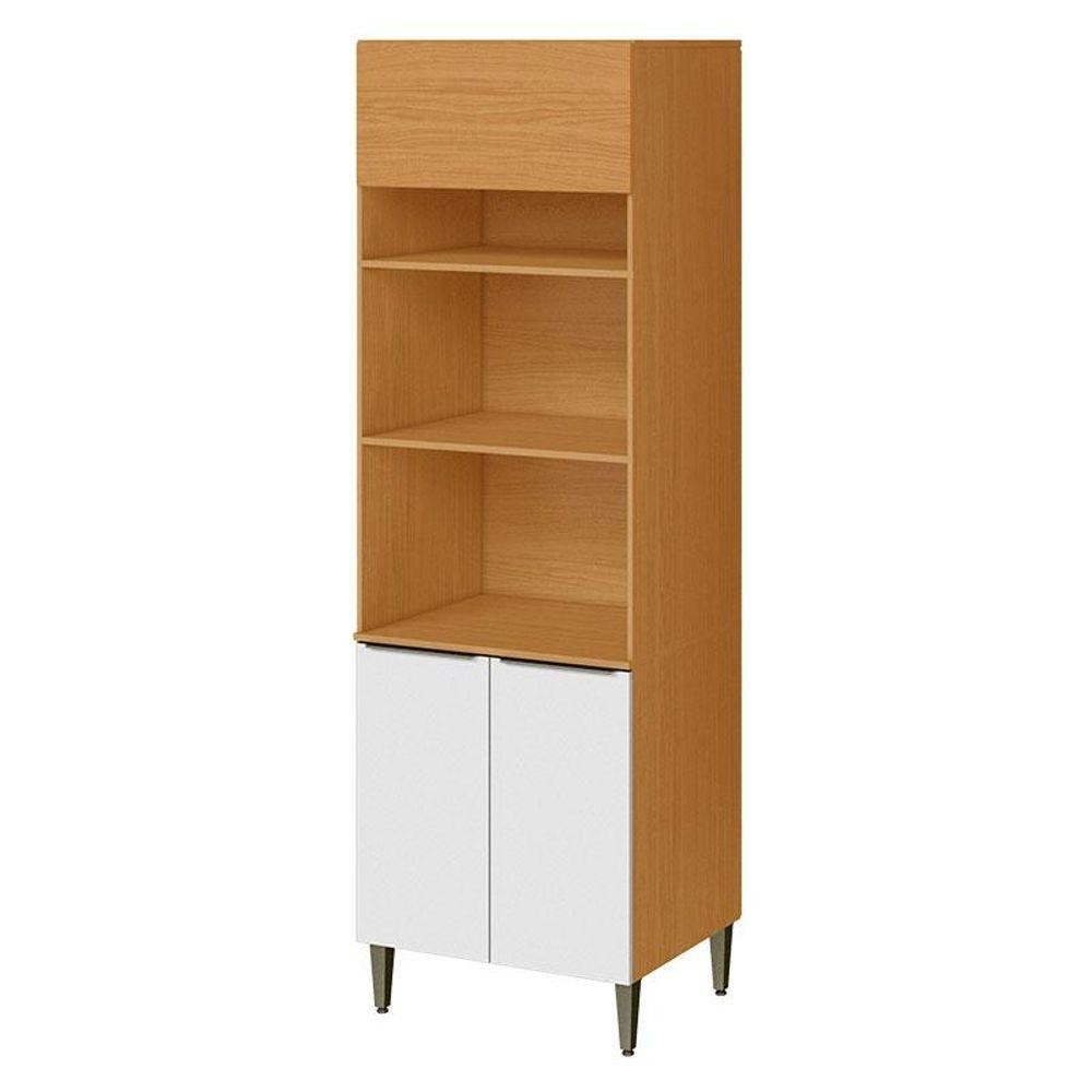 Armário Paneleiro Torre Quente Duplo Forno Luana 2006801 Cinamomo Branco - Aramóveis