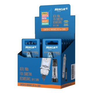 Refil Fita Corretiva 5mm x 6m Caixa Com 12 Un. Mercur em Oferta na Shopee