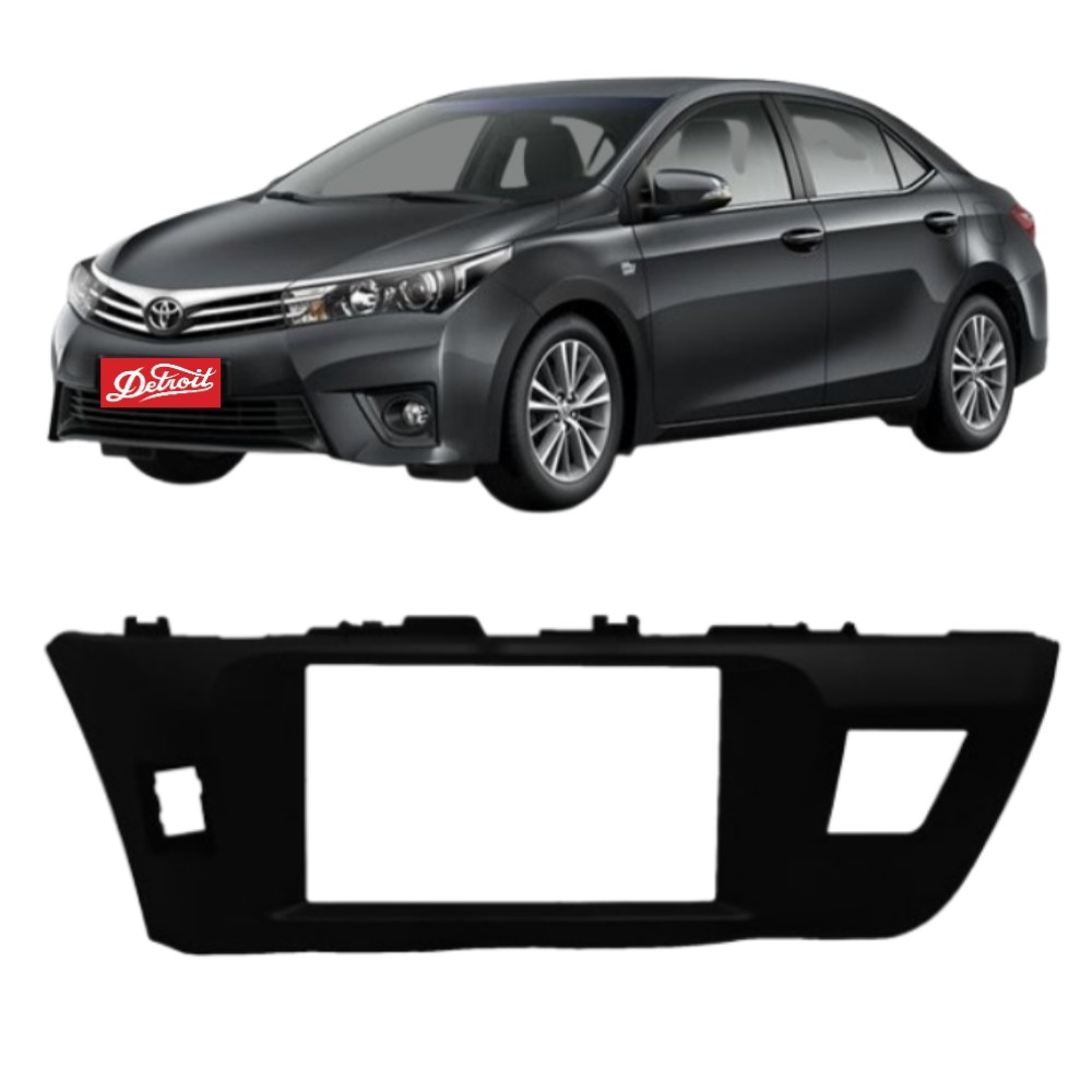 Moldura Painel Toyota Corolla 2015 a 2017 Ludovico 7.223P 7 Polegadas 2DIN Preta