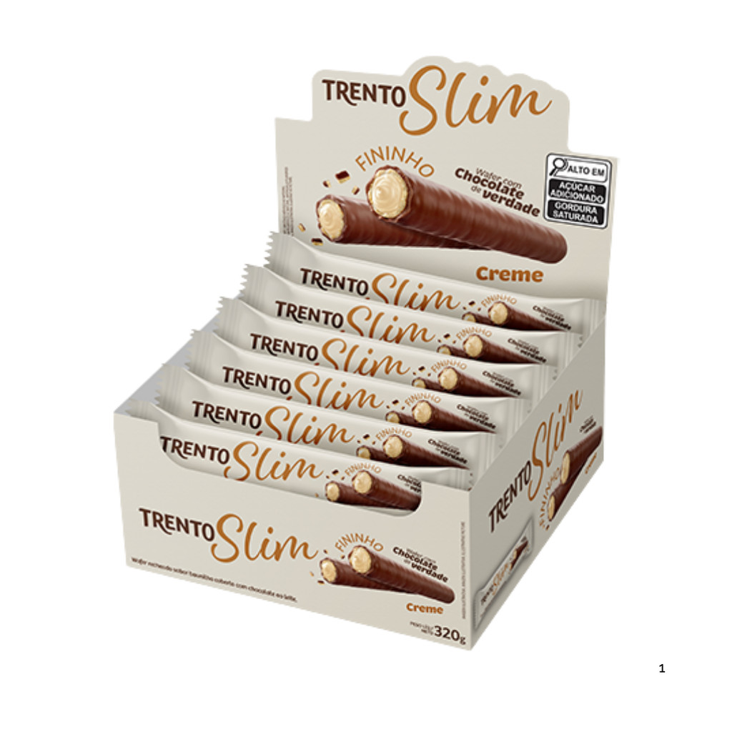 Chocolate Trento Slim Creme Com 16 Unidades De 20g - Food & Beverages