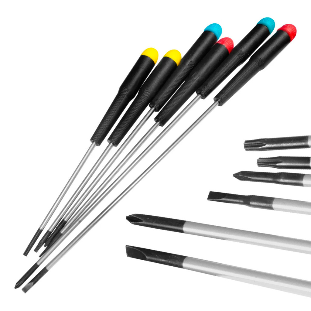 Jogo Chave Fenda E Philips E Torx Longa De Precisão Eletrônica Kit 6 Peças