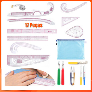 17 Peças Kit Réguas Para Modelagem Flexível Patchwork,costura,corte em Oferta na Shopee