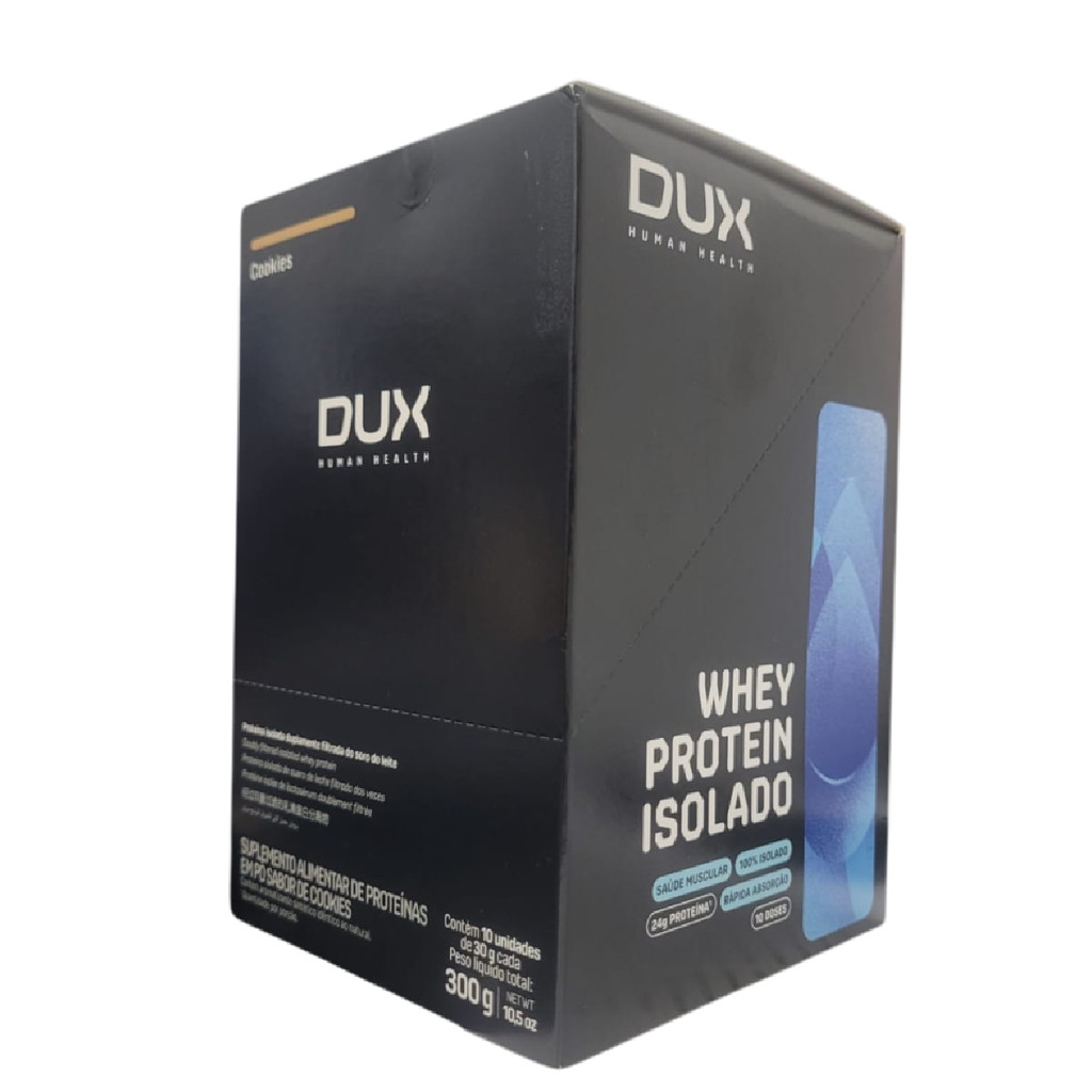 Whey Protein Isolado - Cookies 10 Unidades 300g - Dux Human Health em Oferta na Shopee