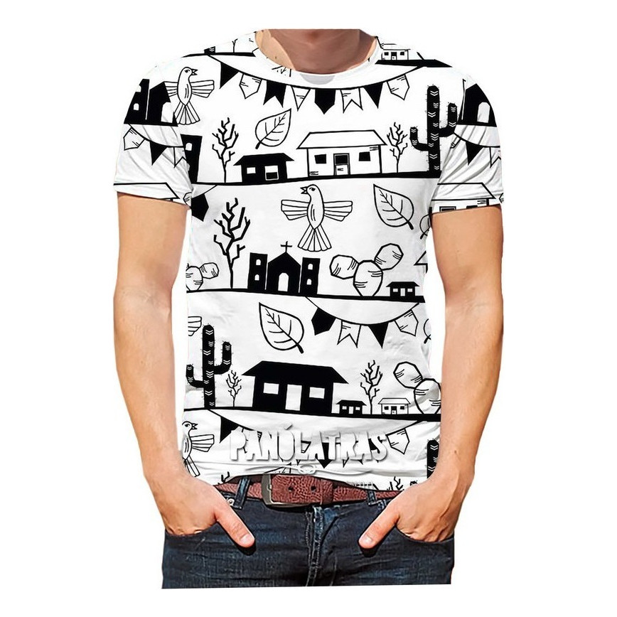 Camisa Camiseta Xilogravura Nordeste Sertão Baião Hd Bahia 1