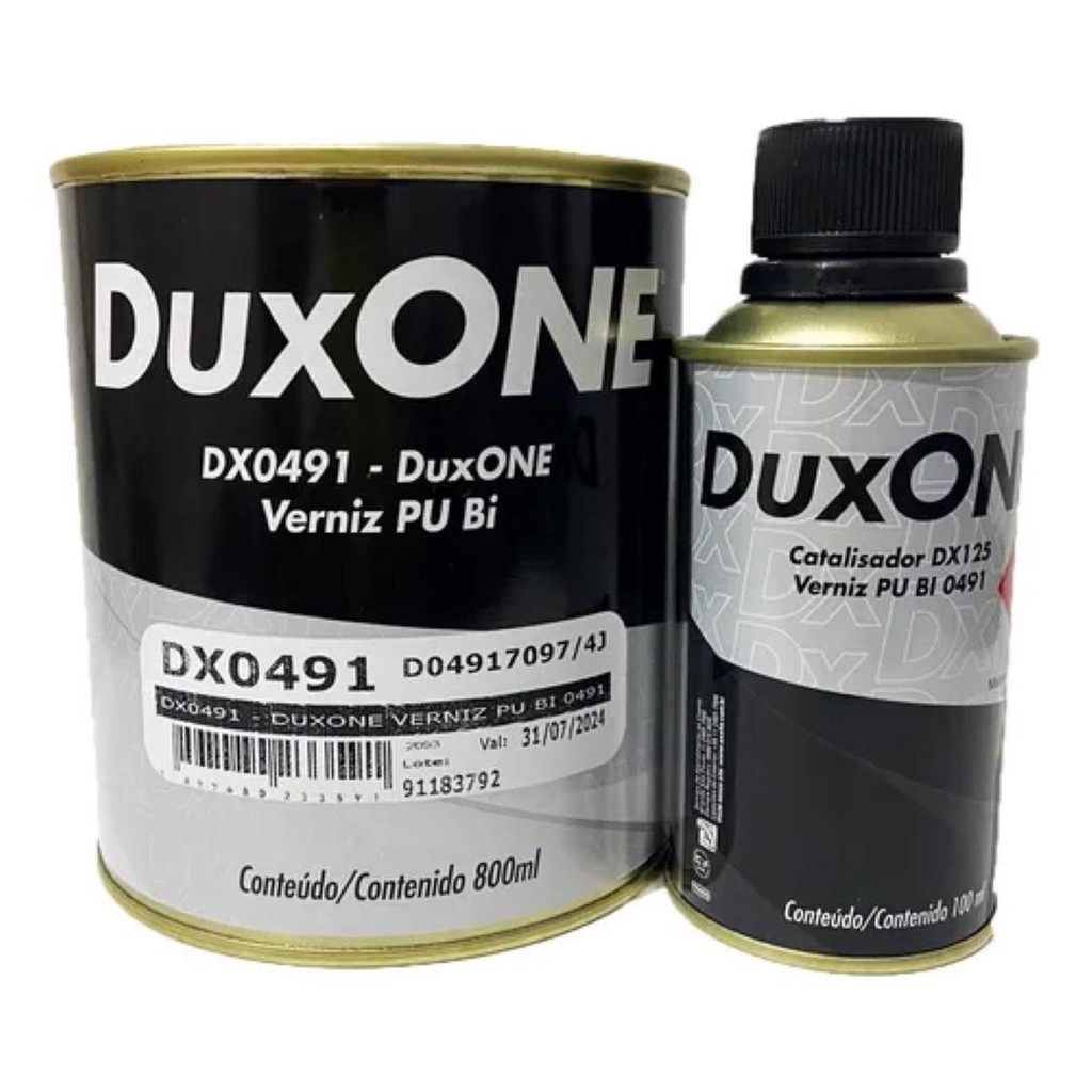 VERNIZ PU BI 0491+ CATALISADOR  0125 0,9L DUXONE em Oferta na Shopee