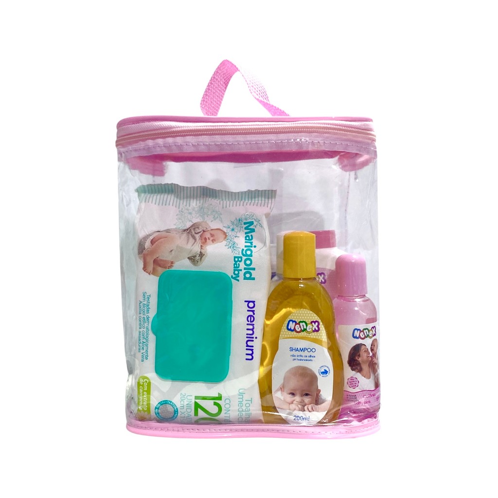 NECESSAIRE FRASQUEIRA ORGANIZADORA BEBÊ MATERNIDADE COR ROSA em Oferta na Shopee