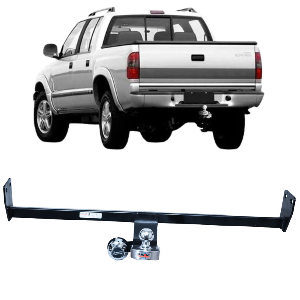 Engate Reboque Rabicho Fixo S10 2001 a 2011 1000Kg Produto Original reforçado bOM