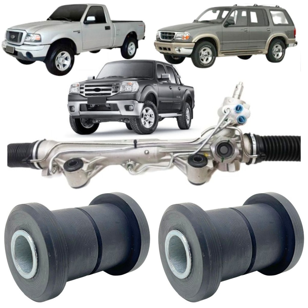 KIT 2 BUCHA BORRACHA FIXAR SETOR CAIXA DIREÇÃO HIDRÁULICA RANGER 1998 A 2012