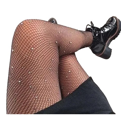Meia Calça Arrastão Strass Brilho Festa Sexy Linda Tendencia em Oferta na Shopee