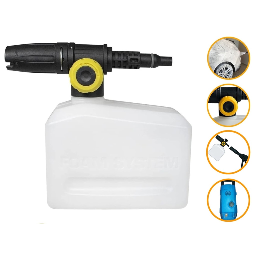 Canhão Espuma Snow Foam Difusor Aplicador Detergente Espuma Wap Aqua Max Lavadora Alta Pressão