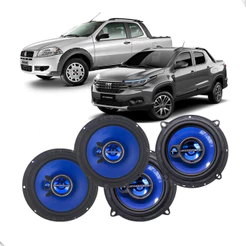 Transforme o som da sua Strada Cabine Dupla 11-22 com o Kit 4 Falantes Triak, 100W RMS, qualidade e potência.