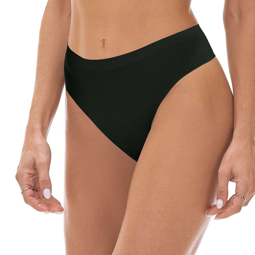 Calcinha Fio Dental Laser Termofusionada Respirável Preta Zee Rucci em Oferta na Shopee