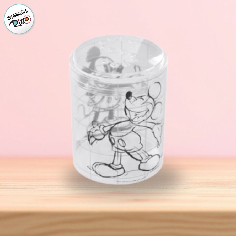Saleiro Mickey - Transparente - 100ml - 7x5cm - 1 unidade - Disney Original - Rizzo