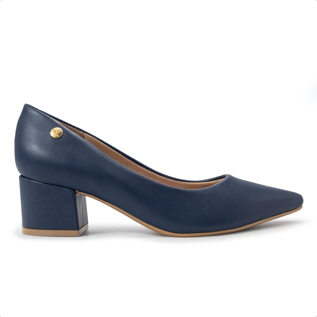 Scarpin Vizzano Feminino Salto Bloco Bico Fino 1220.315 - Women Shoes