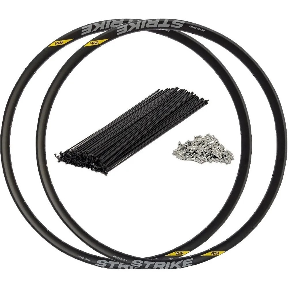 Kit Aro 29 Par VZAN Strike Pro Disc 28 32 36 Furos Tubeless com Raios 28F 32F 36F em Oferta na Shopee