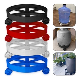 Suporte Base Com Rodinhas Botijão De Gás, Vasos, Galões