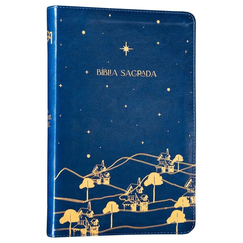 Bíblia The Purpose Book | A21 | Capa Couro Soft Azul Reino em Oferta na Shopee