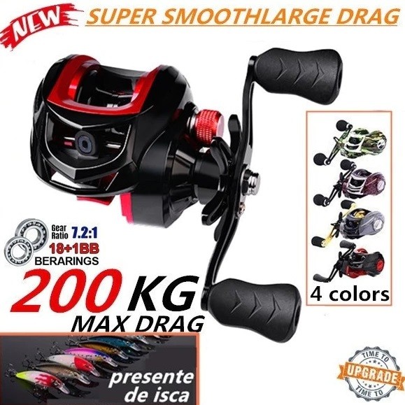 Carretilha De Pesca Com Marine Sports Pitching 7.2 : 1 Alta 10kg Max Molinete De Pesca Molinete Pesca Mulinete!!