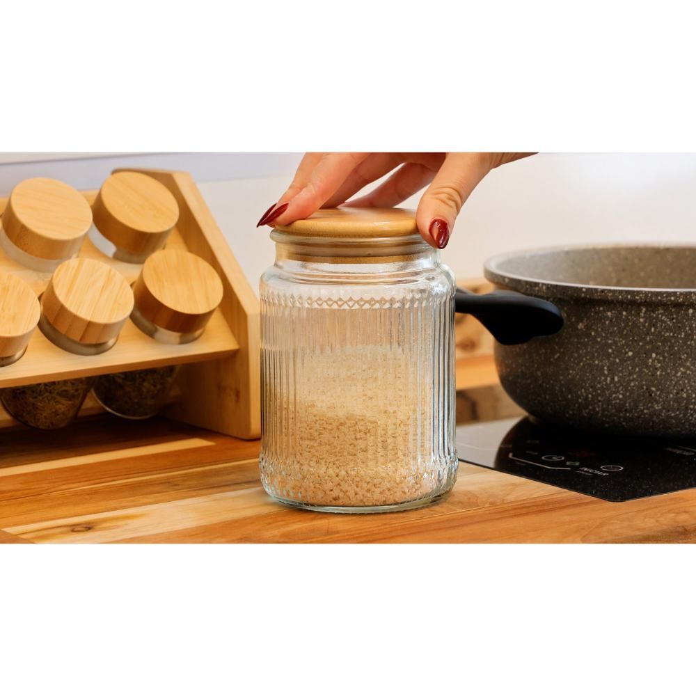 Porta Mantimento Wolff Lines de Vidro com Tampa 750ml em Oferta na Shopee