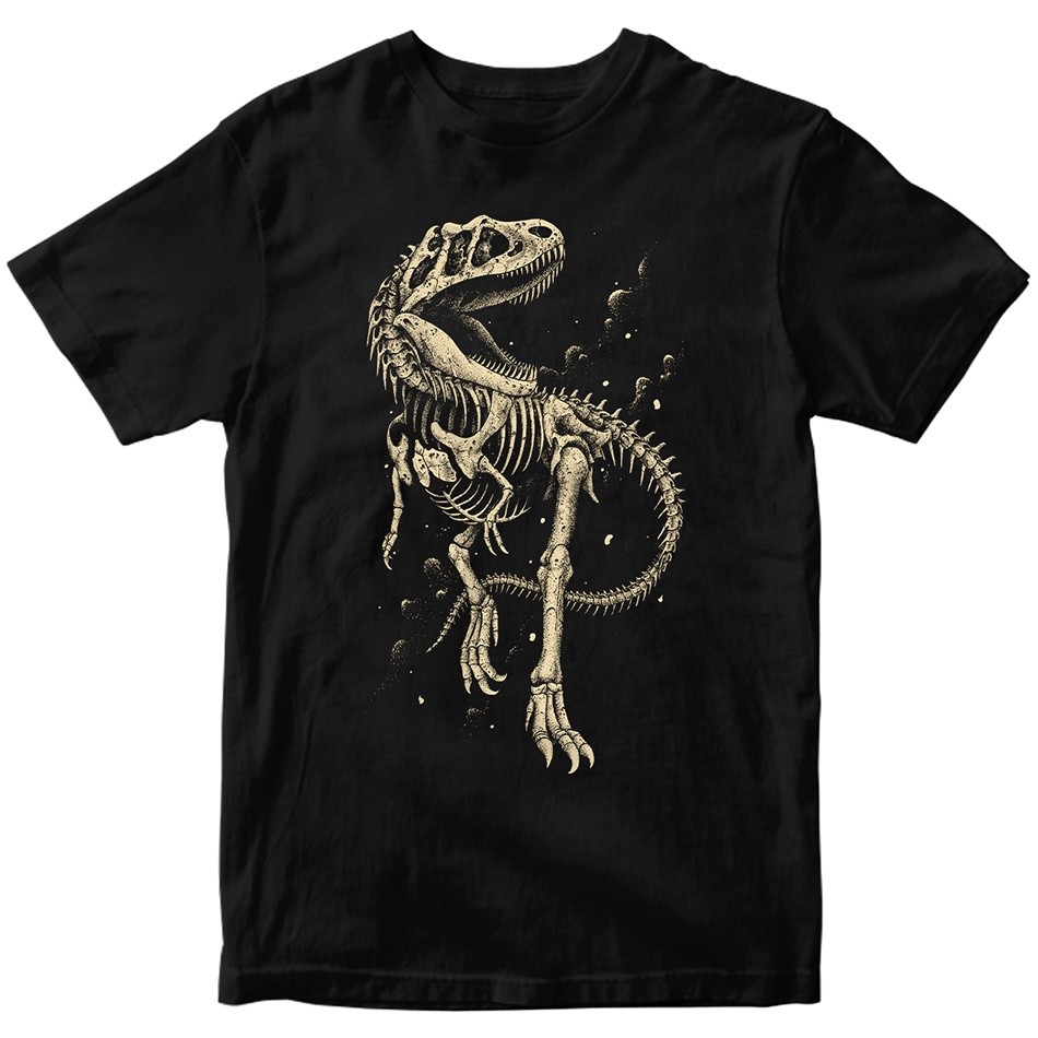 Linda Camiseta Dinossauro T-rex Esqueleto Tiranossauro Camisa Premium