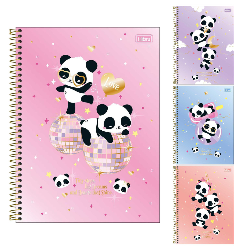 Caderno Espiral Capa Dura UNIVERSITÁRIO LOVELY FRIEND 10 Matérias 160 Folhas - Tilibra