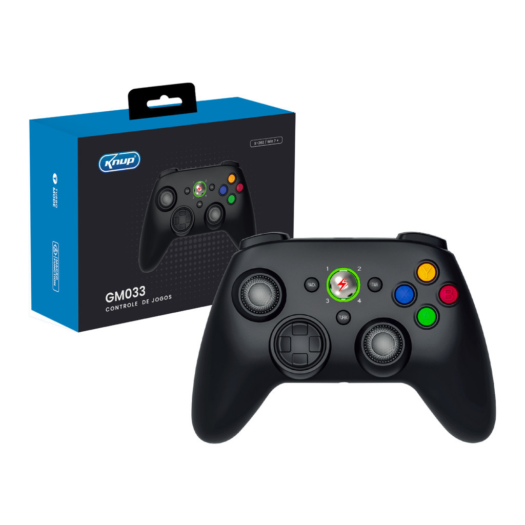 Controle Joystick Com Entrada Usb Computador E Console Games Knup KP-GM033