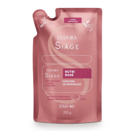 Refil Máscara Capilar Siàge Nutri Rosé 250g Eudora