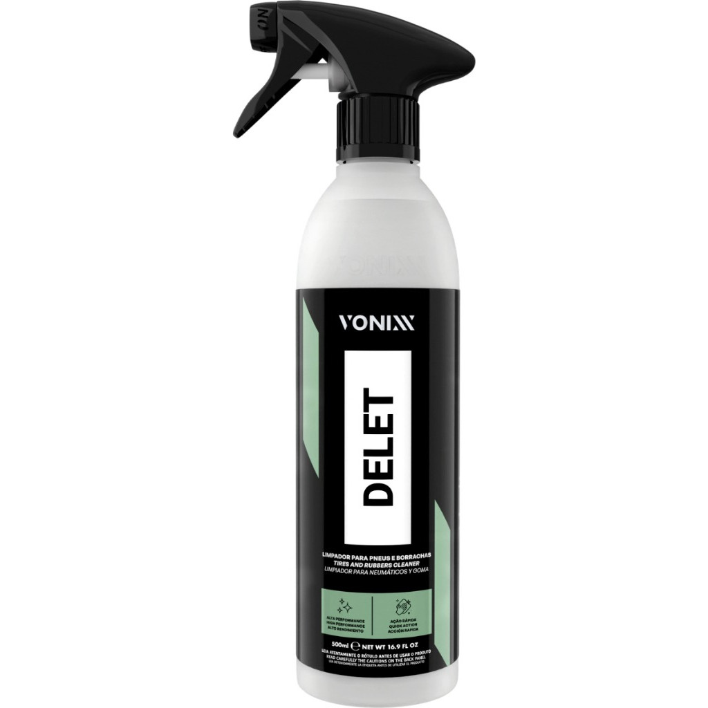 Delet Vonixx Limpador Para Pneus E Borrachas 500ml Delet Vonixx Limpador Para Pneus E Borrachas 500ml