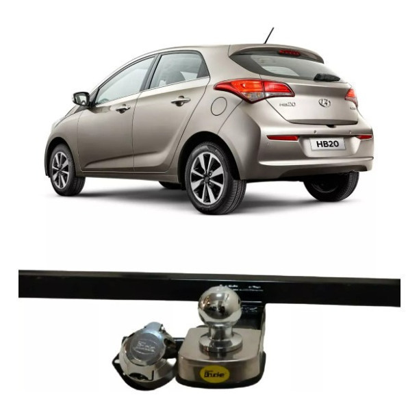 Engate Reboque Hyundai Hb20 Hatch 700kg Inmetro reforçado bOM