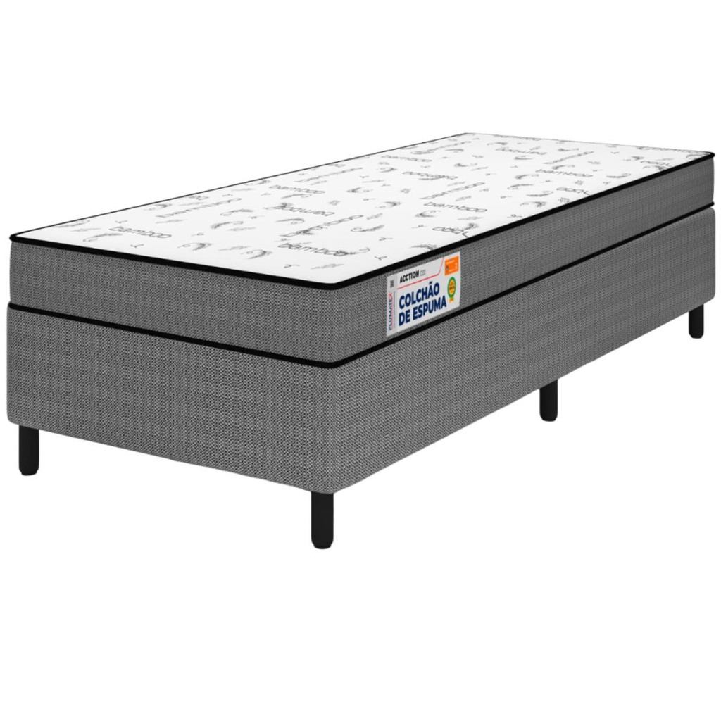Cama Box Solteiro Acction D20 Plumatex em Oferta na Shopee
