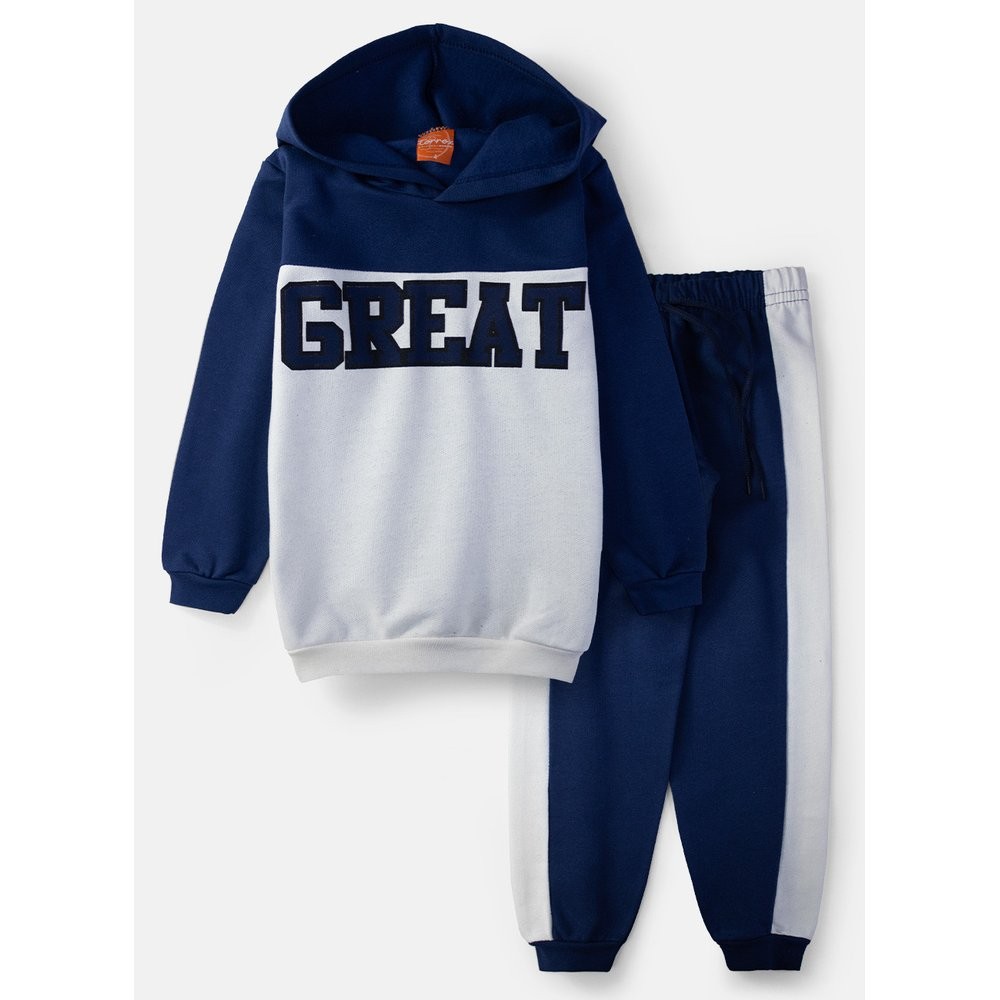 Conjunto Infantil Masculino Moletom Great Marinho 0629 - Torrox