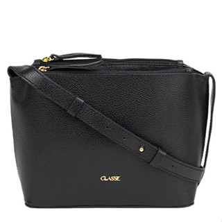 Bolsa Crossbody Couro Legítimo Liso - Tati em Oferta na Shopee