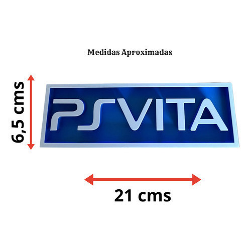 Sony Psvita Logo 3d Placa Decoração Geek Retro PlayStation