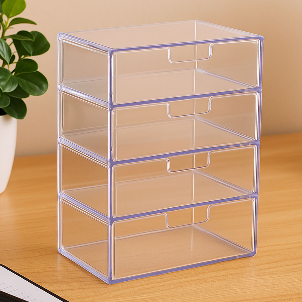 PORTA OCULOS ORGANIZADOR ESTOJO 4 DIVISÓRIAS TRANSPARENTE - PARAMOUNT
