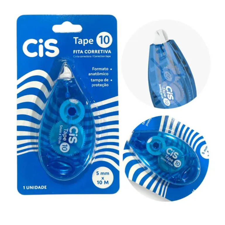 Corretivo Em Fita 5mmx 10m Cis Tape 10 Com Tampa