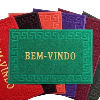 TAPETE BEM VINDO CAPACHO ENTRADA EMBORRACHADO ANTIDERRAPANTE PARA PORTA sua casaRfe: (P-08)