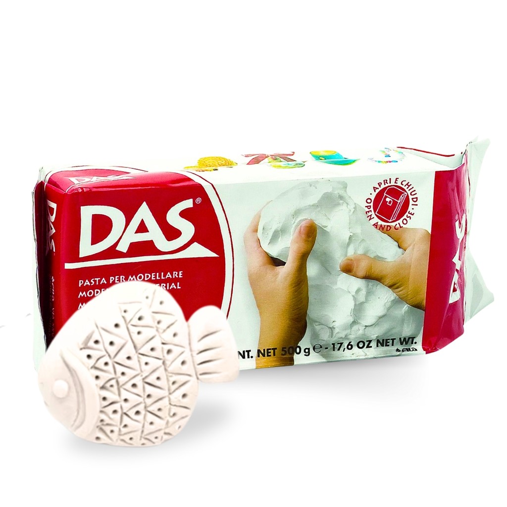 Massa Cerâmica Fria Para Modelar DAS - Branca Bianco 500 gr em Oferta na Shopee