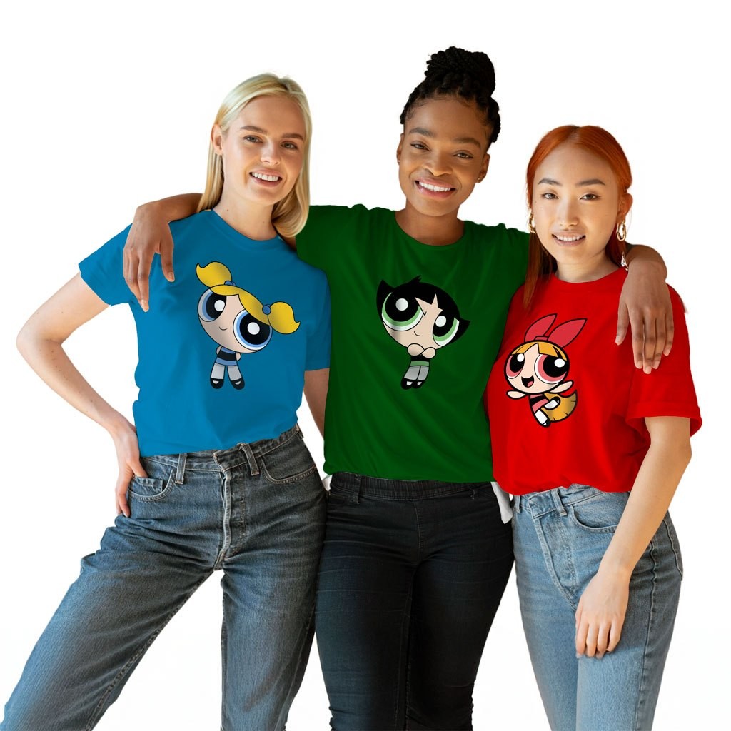 Kit 3 Camisetas Combinando Melhores Amigas Meninas Super Poderosas Lindinha Docinho Florzinha 100% Algodão