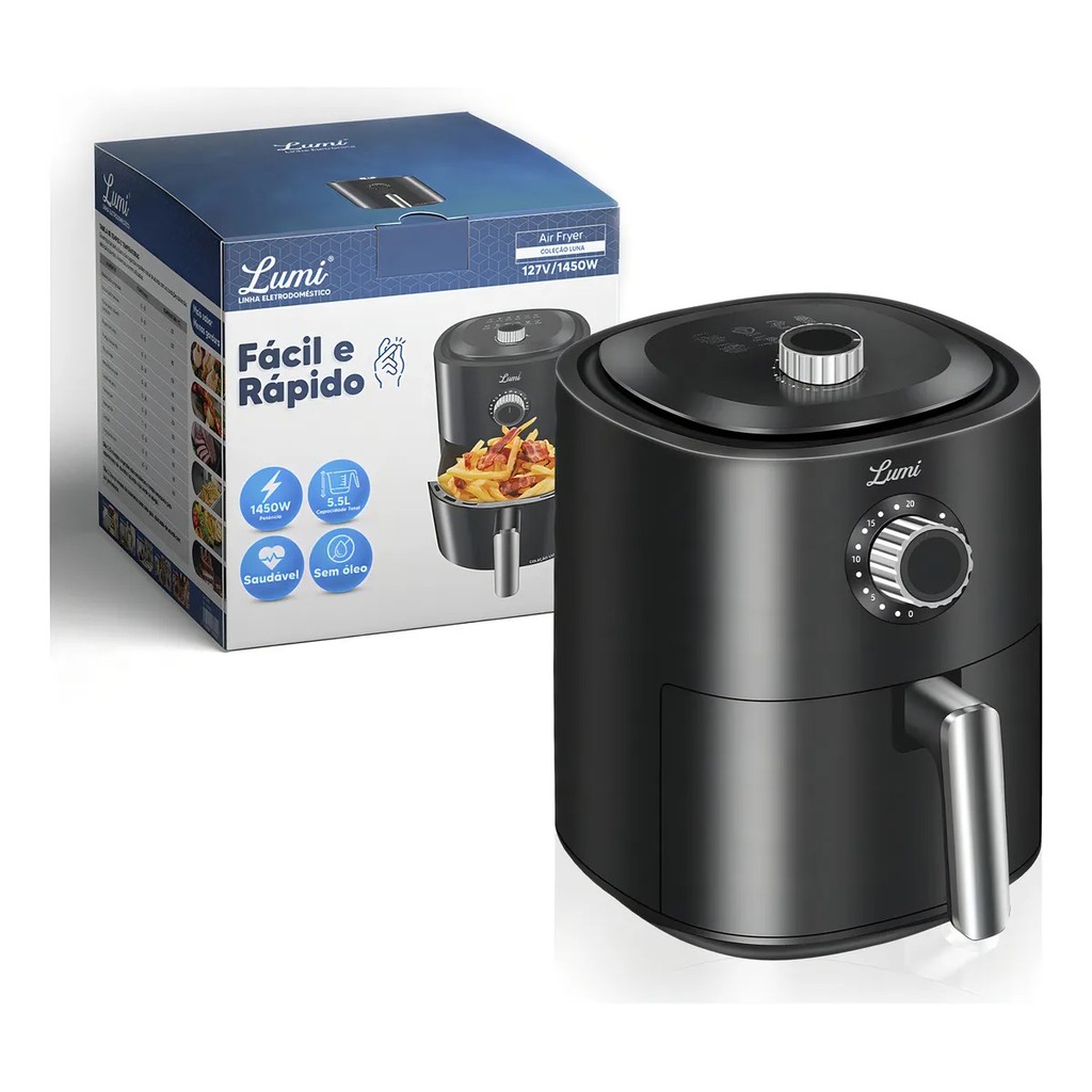 Airfryer Fritadeira Elétrica Sem Óleo Power Alemao Analogico 5,5L