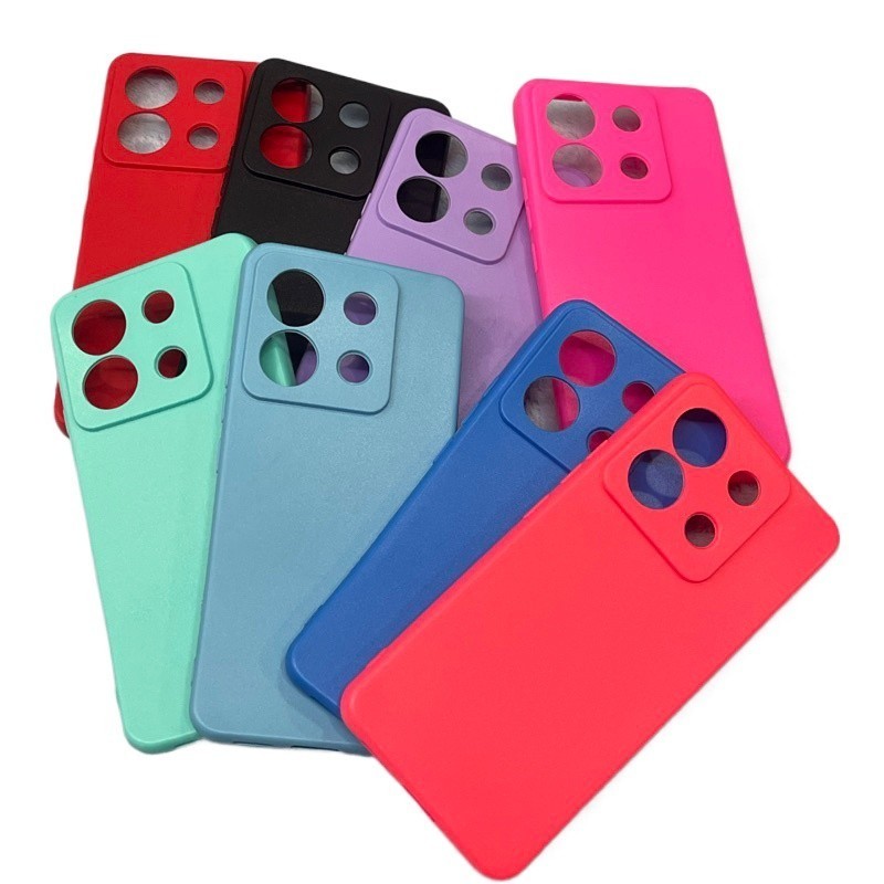 Capa Capinha Case para Redmi Xiaomi Note 14S Silicone Aveludada Proteção de Câmera Colorido